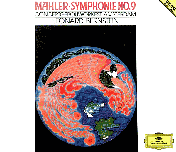 CD-cover. Mahlers 9. symfoni. Leonard Bernstein