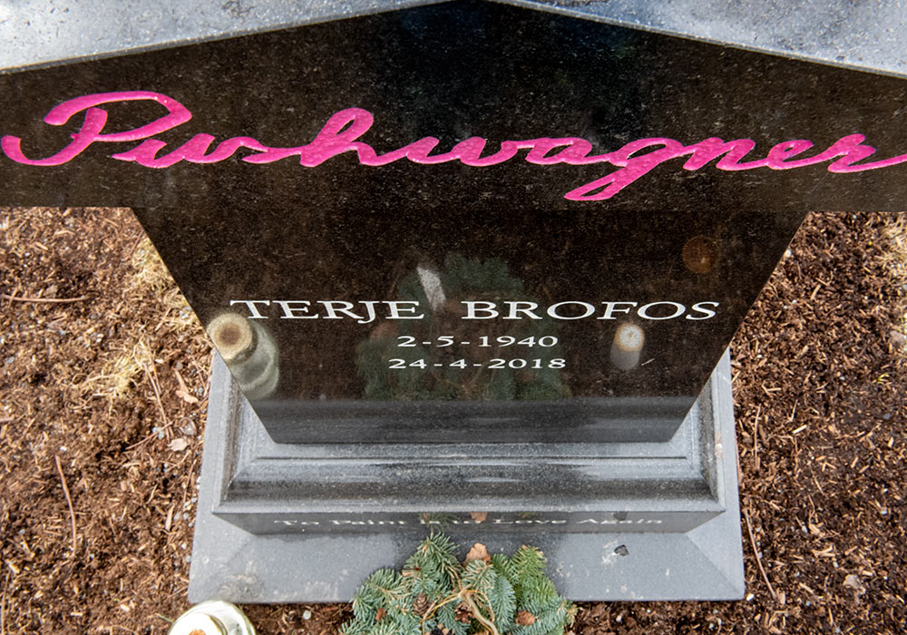Graven til Terje Brofos, bedre kjent som Hariton Pushwagner, på Vår Frelsers gravlund i Oslo. Foto: Per-Erik Skramstad