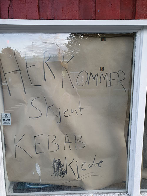 Her kommer Skjent KEBAB SKjede