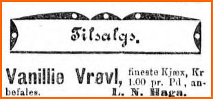 Vaniljevrøvl. Aftenposten 1896.08.18