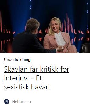 Skrivefeil: intervju, ikke interjuv