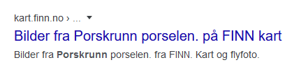 Porskrunn skrivefeil